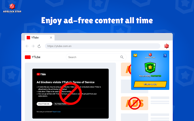 Screenshot 2 of Adblock Star - Browse ad-free and safe