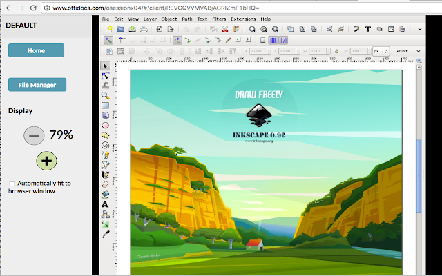 Screenshot 2 of Inkscape editor for draws and graphics