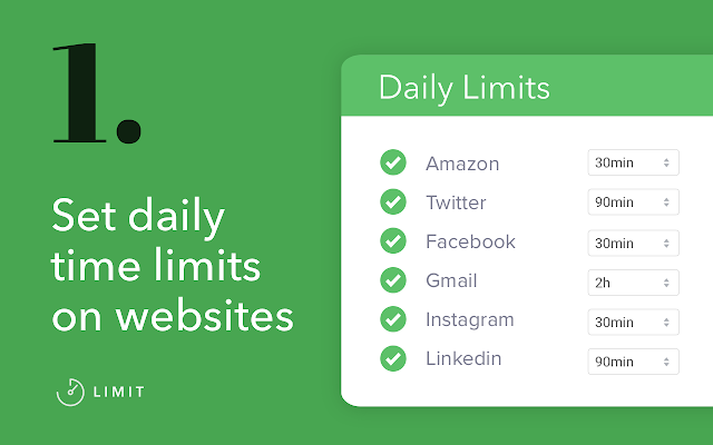 Screenshot 1 of Limit - Set Limits for Distracting Sites