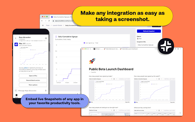 Screenshot 1 of Plus: Live screenshots of any app or website