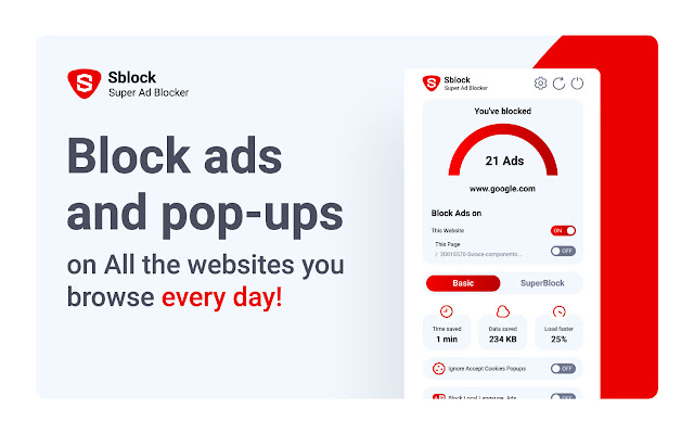 Screenshot 1 of SBlock - Super Ad Blocker