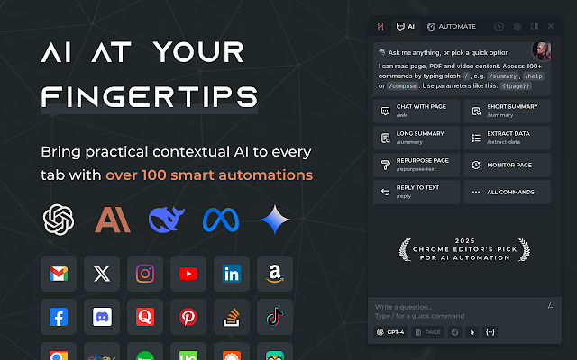 Screenshot 1 of HARPA AI: Web Automation with ChatGPT, Claude, Gemini, Grok