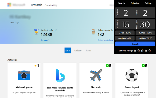 Screenshot 1 of Rewards Search Automator