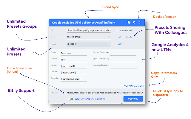 Screenshot 1 of Google Analytics UTM Builder