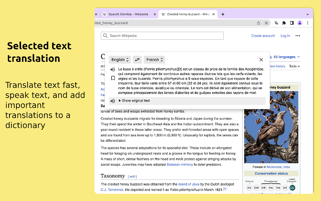 Screenshot 1 of Linguist - web page translator