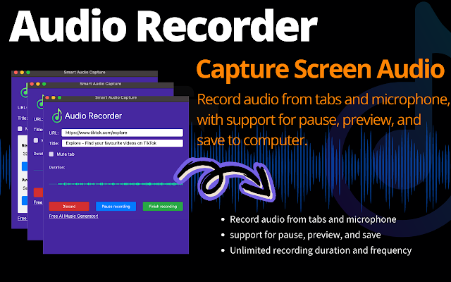 Screenshot 1 of Audio Recorder Online - Capture Screen Audio