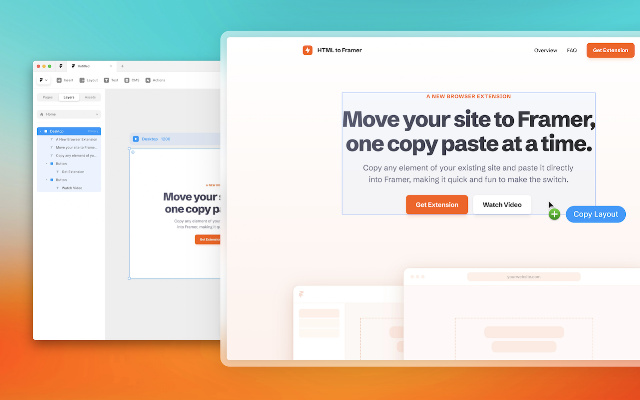 Screenshot 1 of HTML to Framer