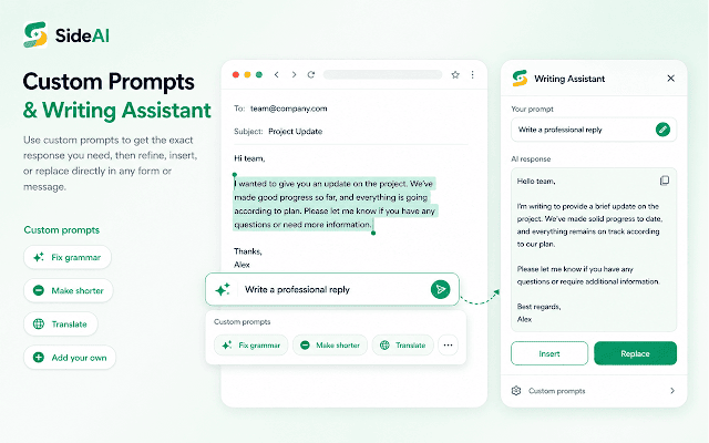 Screenshot 2 of SideAI: AI Sidebar For ChatGPT - Free Access