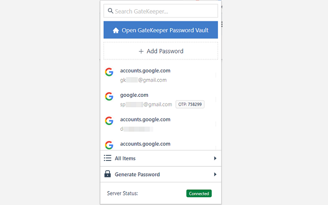 Screenshot 2 of GateKeeper Password Manager