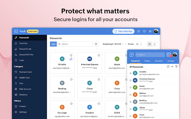 Screenshot 1 of Zoho Vault - Password Manager