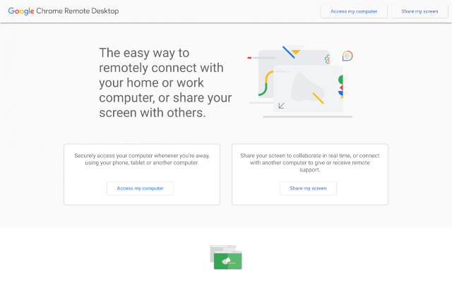 Screenshot 1 of Chrome Remote Desktop