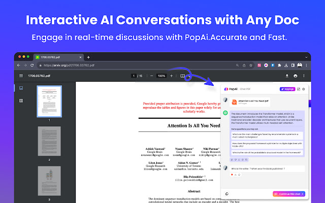 Screenshot 1 of PopAi - Your Personal AI Assistant