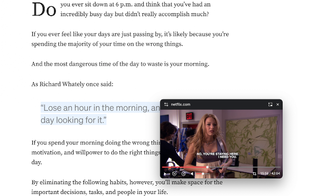 Screenshot 2 of SuperPiP - Picture-in-Picture with playback controls and subtitles