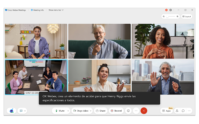 Screenshot 1 of Cisco Webex Extension