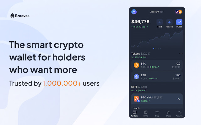 Screenshot 1 of Braavos: Bitcoin & Starknet Wallet
