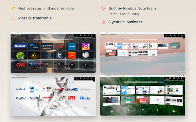 Screenshot 1 of Speed Dial [FVD] - New Tab Page, 3D, Sync...