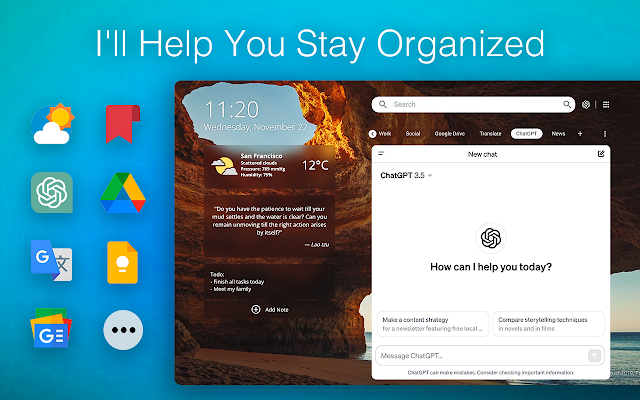 Screenshot 2 of Homey: Productivity New Tab