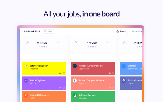 Screenshot 1 of Huntr - Job Search Tracker & Autofill