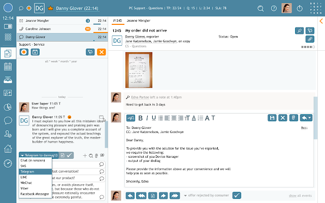 Screenshot 1 of Agent Desktop Chrome Extension