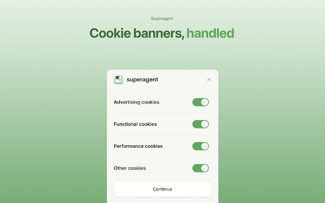 Screenshot 1 of superagent - Automatic cookie consent
