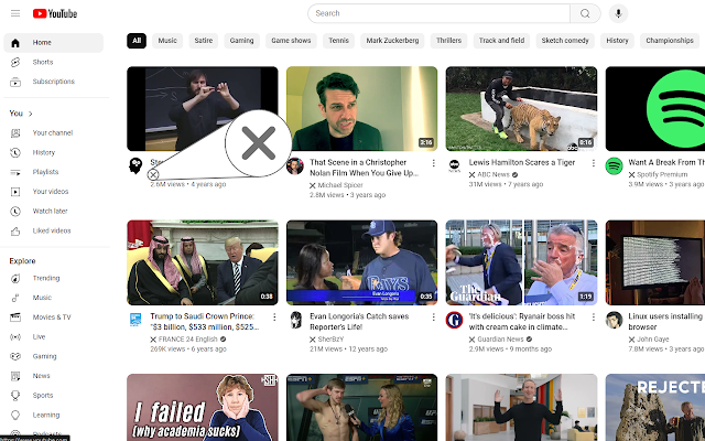 Screenshot 1 of Channel Blocker