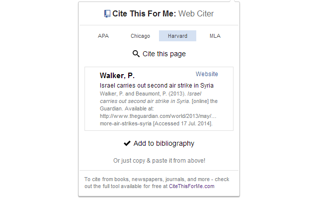 Screenshot 2 of Cite This For Me: Web Citer
