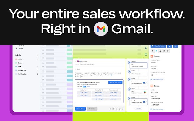 Screenshot 1 of Mixmax: AI-Powered Sales Engagement, Email Tracking and Meeting Scheduling