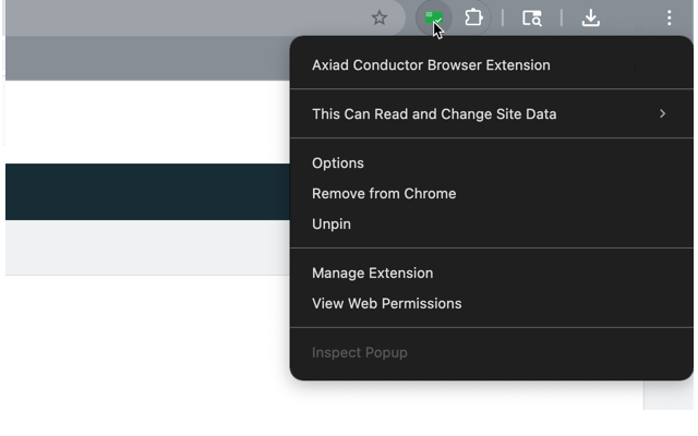Screenshot 1 of Axiad Conductor Browser Extension