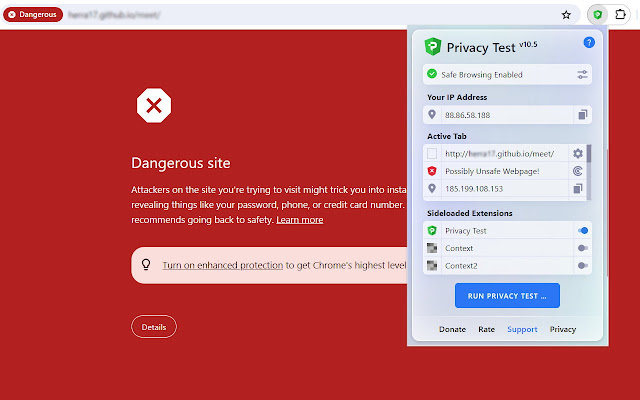 Screenshot 1 of Privacy Test
