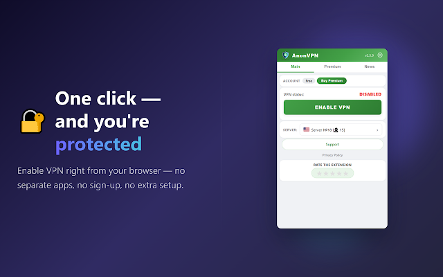Screenshot 1 of Free VPN / Бесплатный ВПН - Proxy AnonVPN