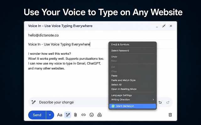 Screenshot 1 of Voice In - Voice Typing & Speech-to-Text Dictation